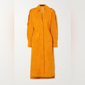 Proenza Schouler shirtdress in lambskin suede